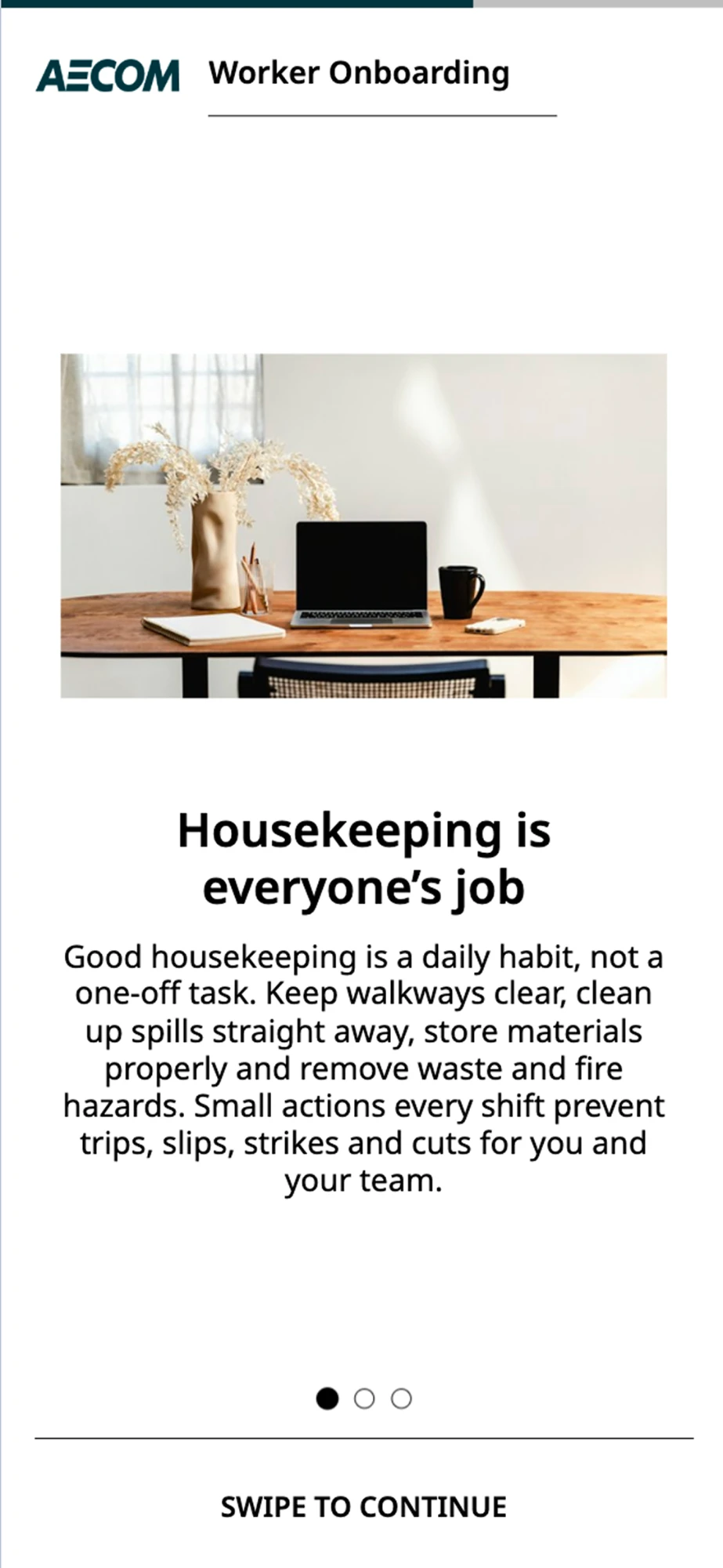 Previous design: Housekeeping is everyone’s job