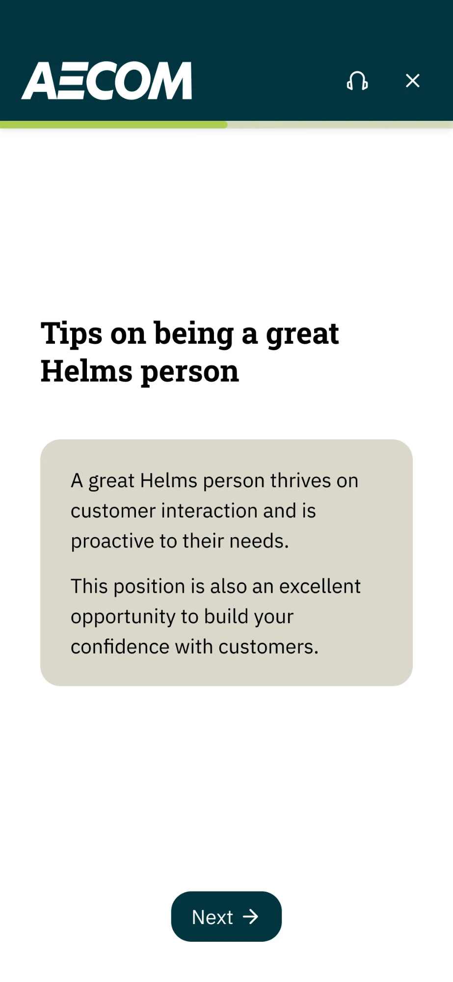 AECOM lesson screen 2 of 7