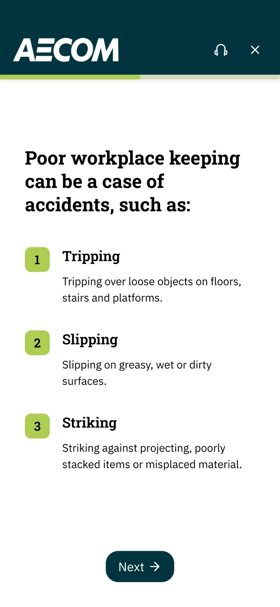 AECOM lesson screen 3 of 7