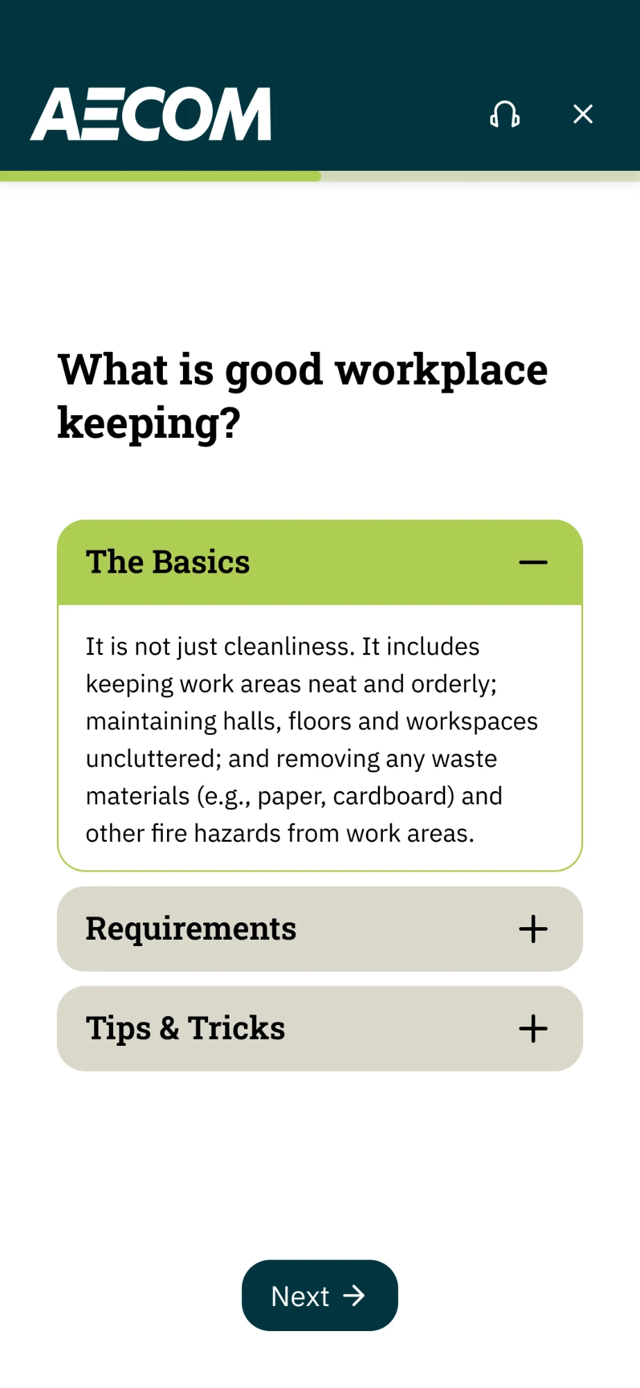 AECOM lesson screen 4 of 7