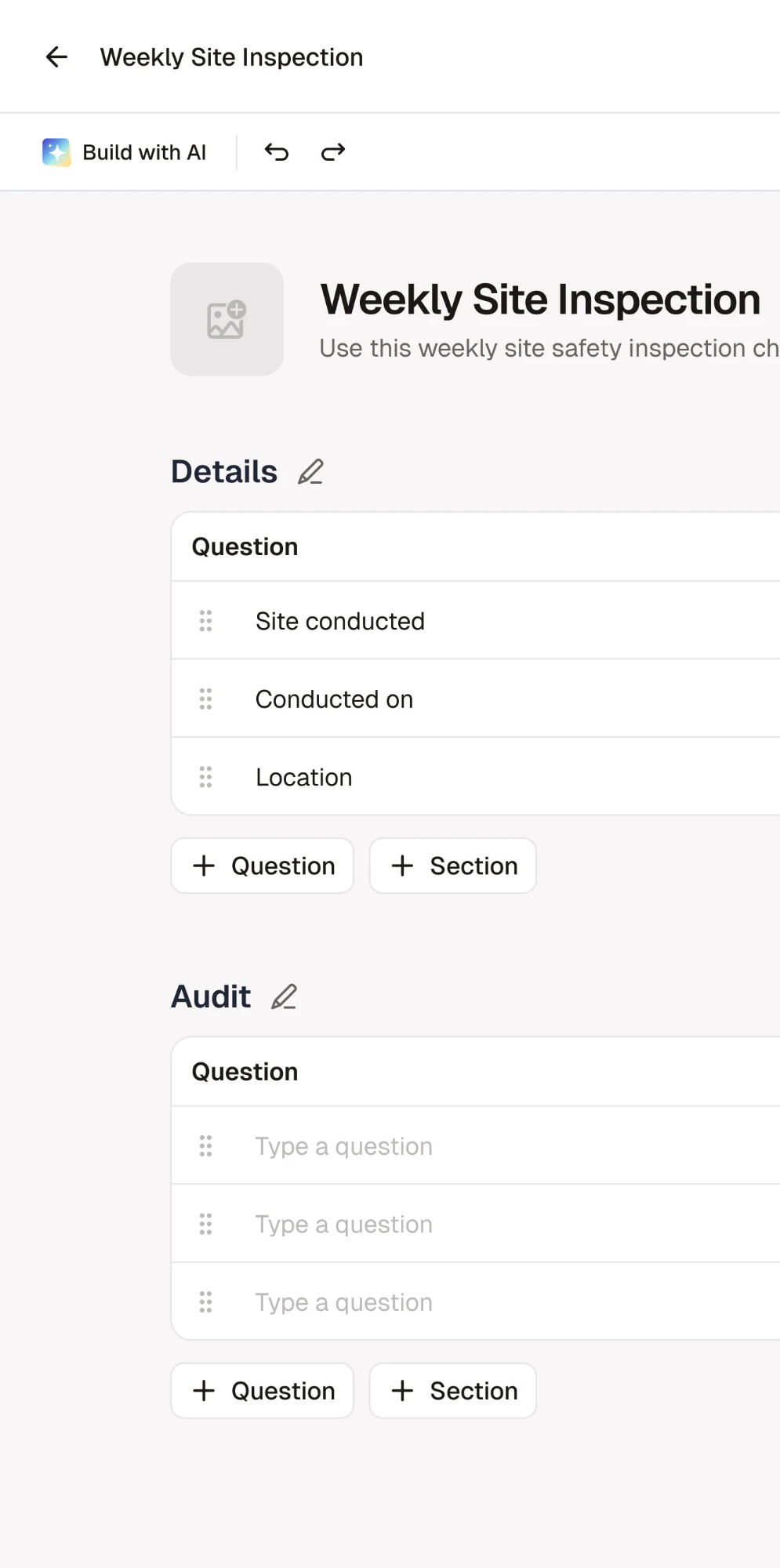 Collapsible tabs: the panel collapsed into the toolbar
