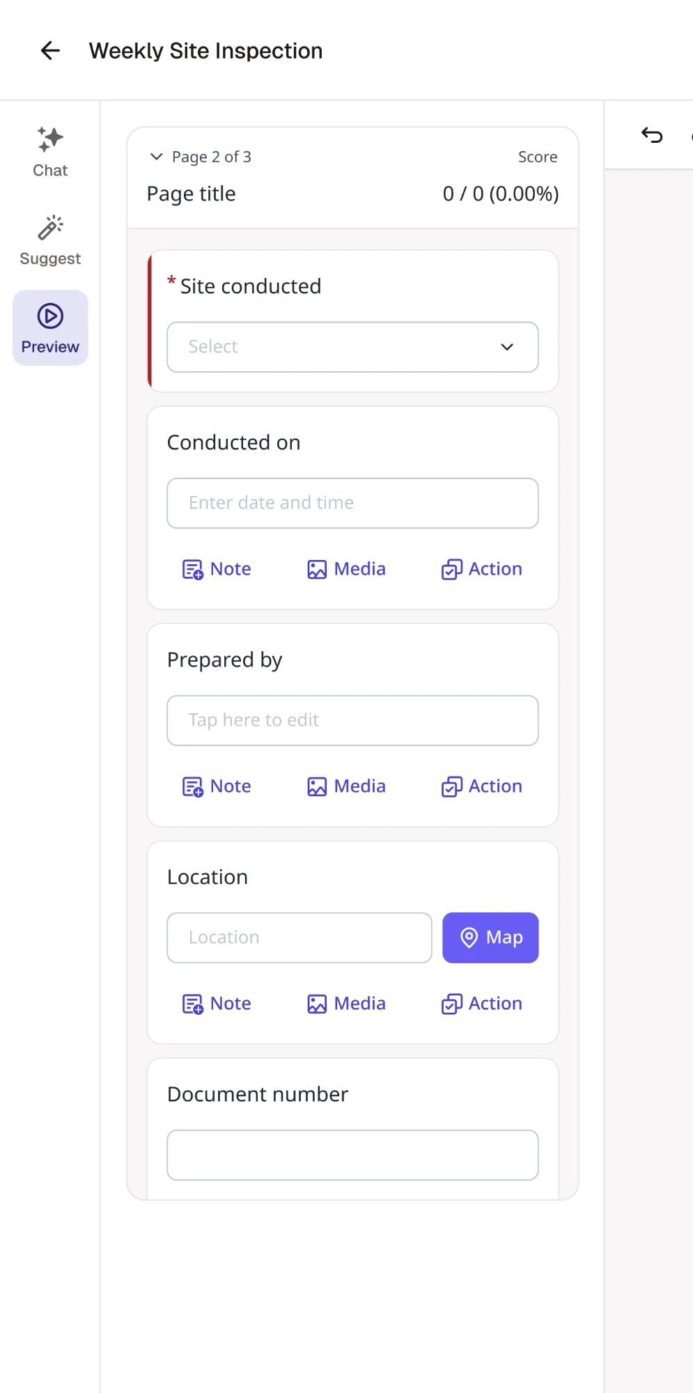 Vertical toolbar: preview
